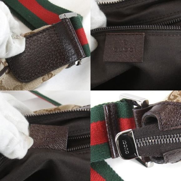 Used" Gucci Sherry Line 181092 1669 Shoulder Bag GG Canvas Brown - Picture 9 of 10